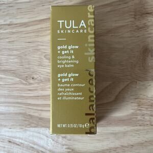 TULA Gold Glow + Get It Cooling & Brightening Eye Balm 0.35 oz / 10g NEW